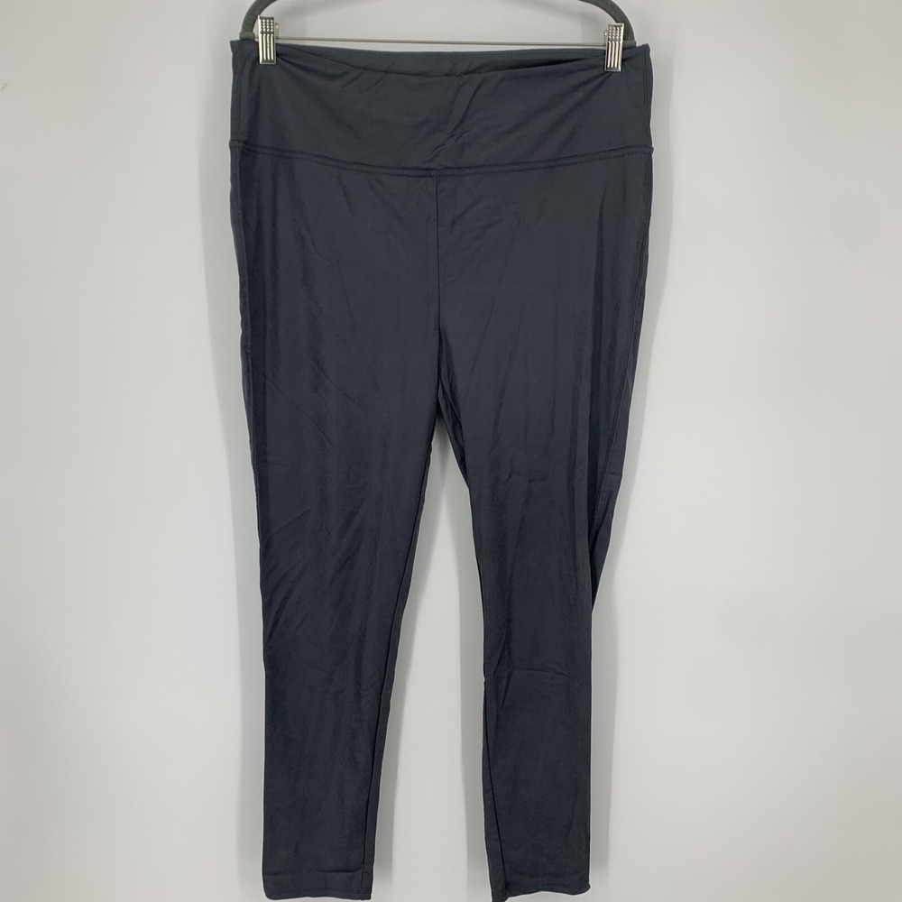 Seven7 Womens XXL Faux Leather Legging Gray Skinny Slimming Stretch Pull‎ On NEW